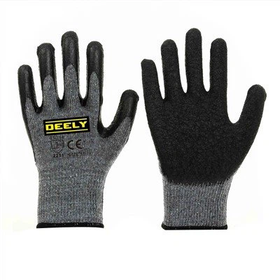 Grey Polyester Liner Latex Wrinkle Coated Hnab looj tes